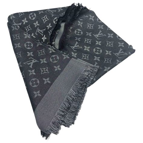 louis vuitton black grey scarf|Louis Vuitton twilly.